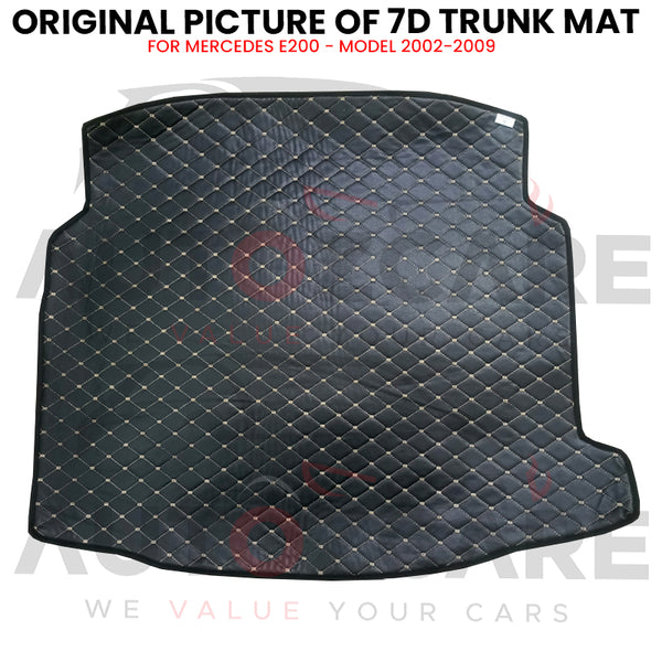 Mercedes E200 7D Custom Car Trunk Mat - Model 2002-2009