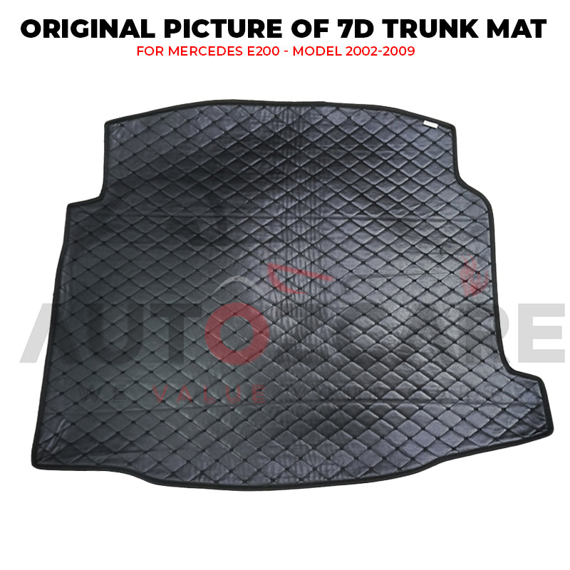 Mercedes E200 7D Custom Car Trunk Mat - Model 2002-2009