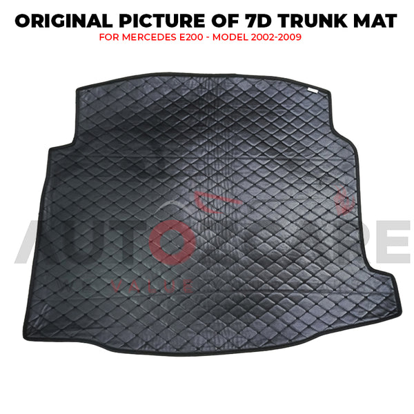 Mercedes E200 7D Custom Car Trunk Mat - Model 2002-2009
