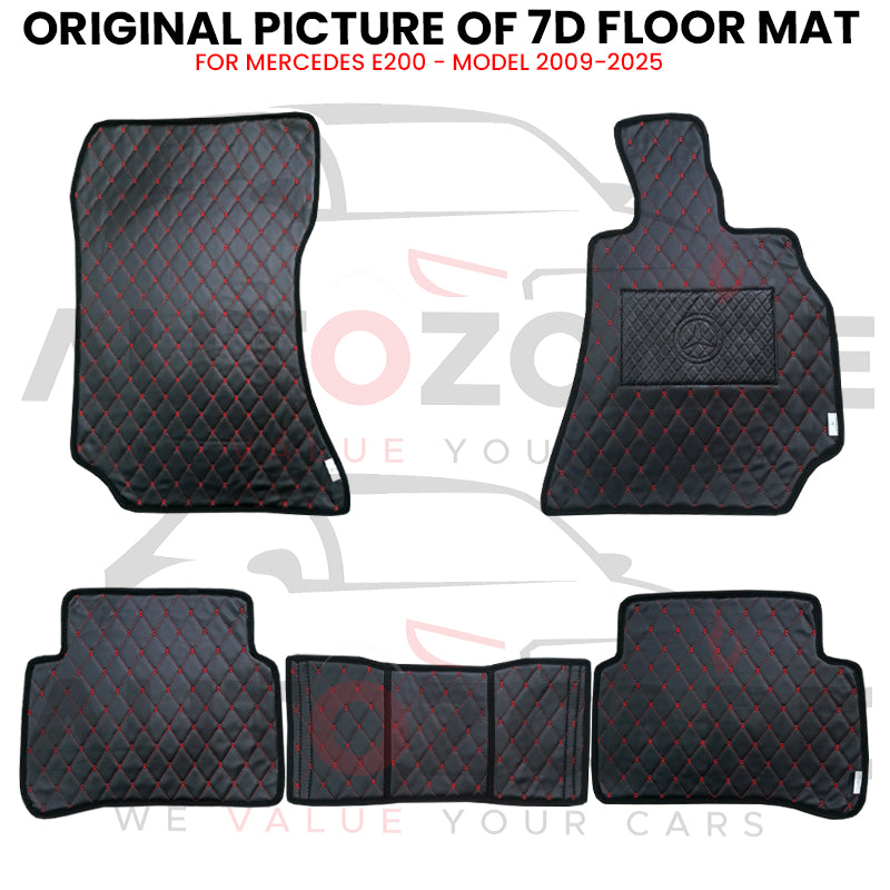 Mercedes E200 7D Floor Mat (Flat Style) 5PCS - Model 2009-2025