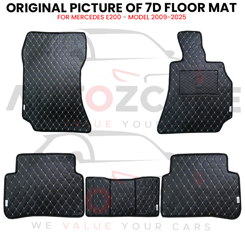 Mercedes E200 7D Floor Mat (Flat Style) 5PCS - Model 2009-2025