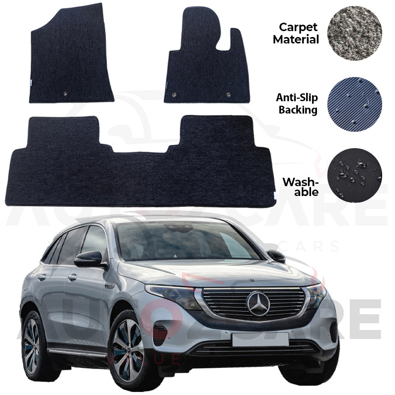 Mercedes EQC400 4Matic Genuine Fitting Carpet Floor Mat 3PCS - Model 2019-2025
