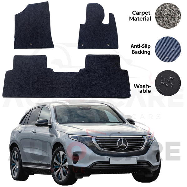 Mercedes EQC400 4Matic Genuine Fitting Carpet Floor Mat 3PCS - Model 2019-2025