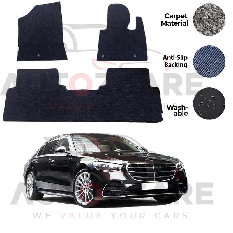 Mercedes S580e Genuine Fitting Carpet Floor Mat 3PCS - Model 2022-2025