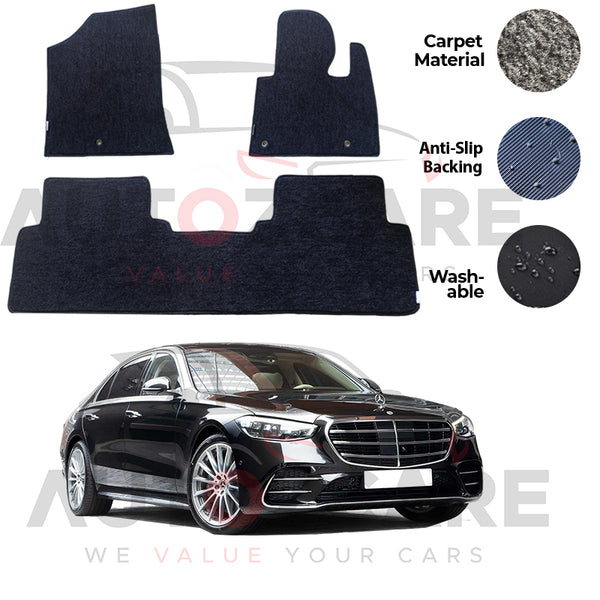 Mercedes S580e Genuine Fitting Carpet Floor Mat 3PCS - Model 2022-2025