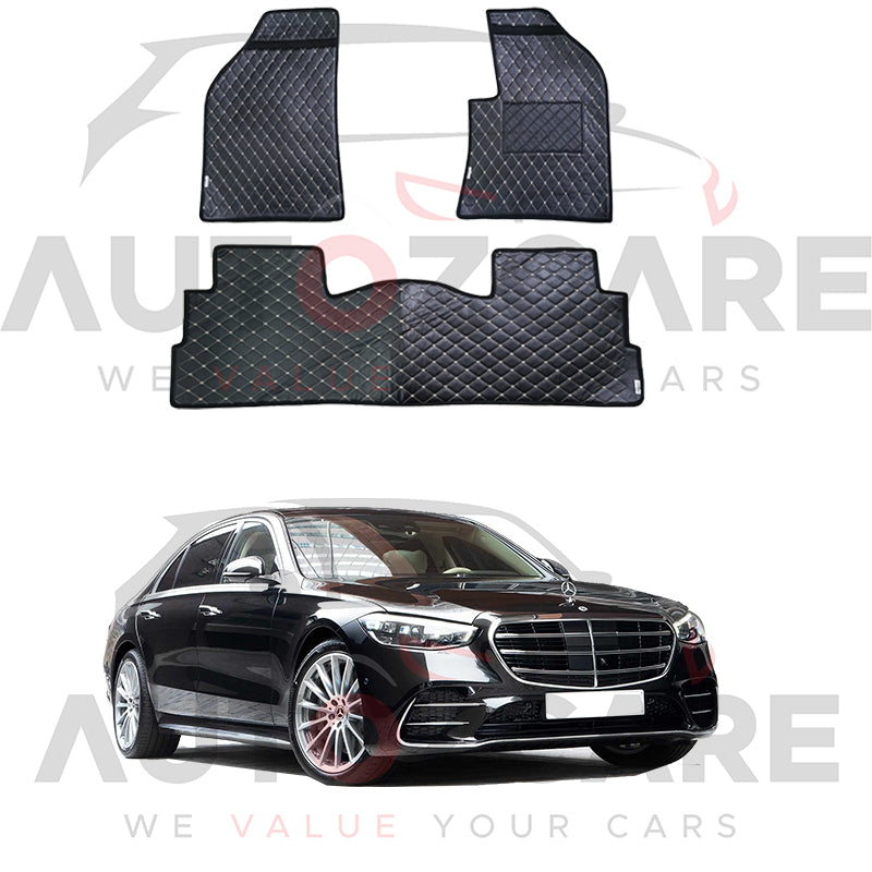 Mercedes S580e 7D Floor Mat ( Flat Style ) 3PCS - Model 2022-2025