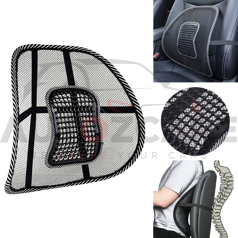 Universal Car Seat Back Support Mesh Cushion | Pain Relief Lower Back Support