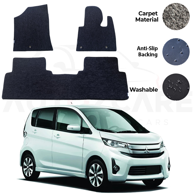 Mitsubishi EK Custom Fitting Carpet Floor Mat 3PCS - Model 2013-2018