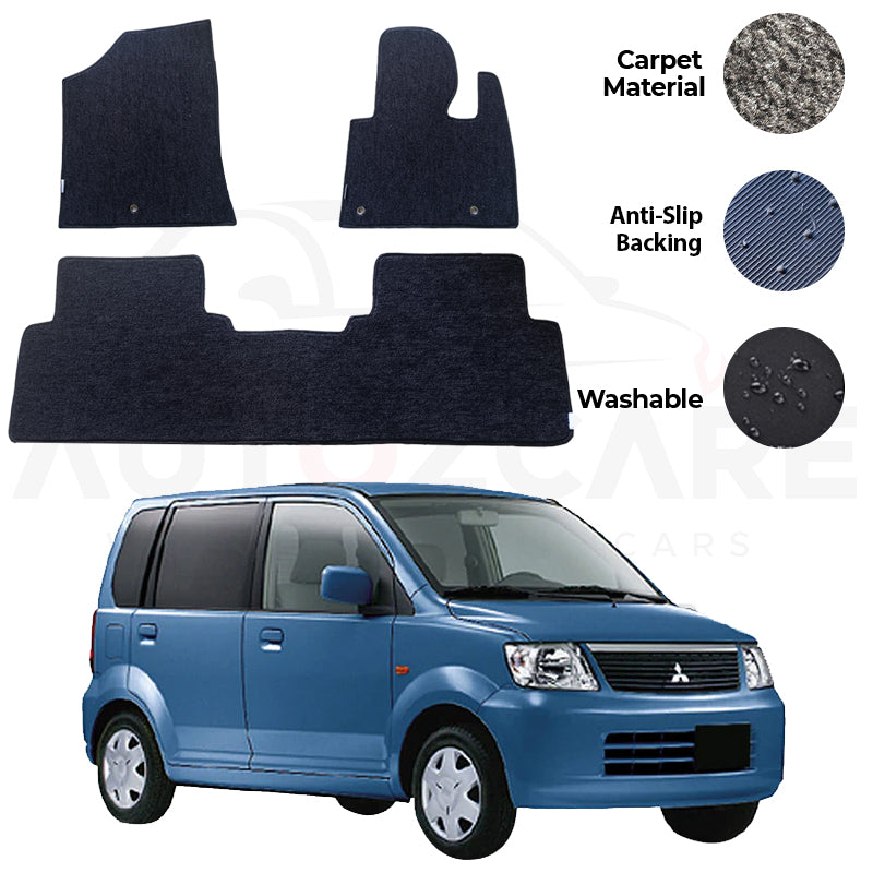 Mitsubishi EK Wagon Fitting Carpet Floor Mat 3PCS - Model 2000-2006