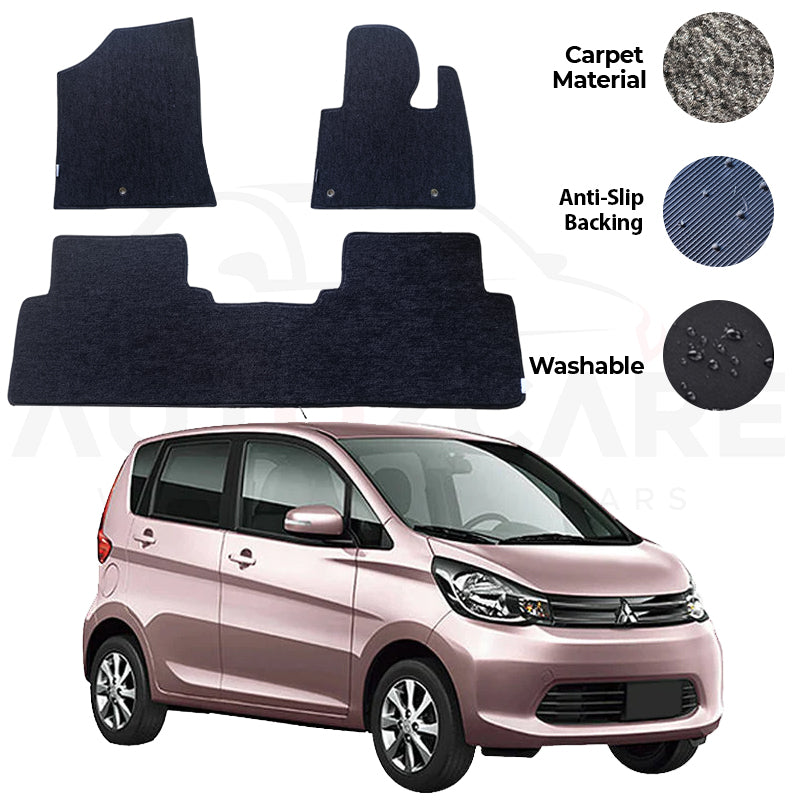 Mitsubishi EK Wagon Fitting Carpet Floor Mat 3PCS - Model 2013-2018