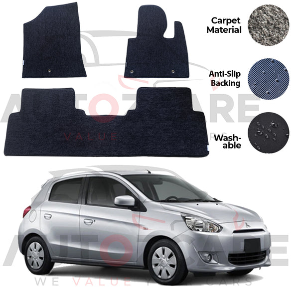 Mitsubishi Mirage Fitting Carpet Floor Mat 3PCS - Model 2012-2018