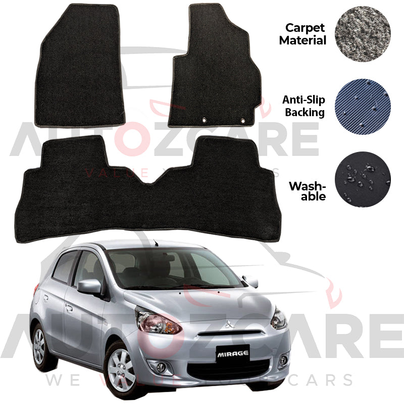 Mitsubishi Mirage Fitting Carpet Floor Mat 3PCS - Model 2012-2018