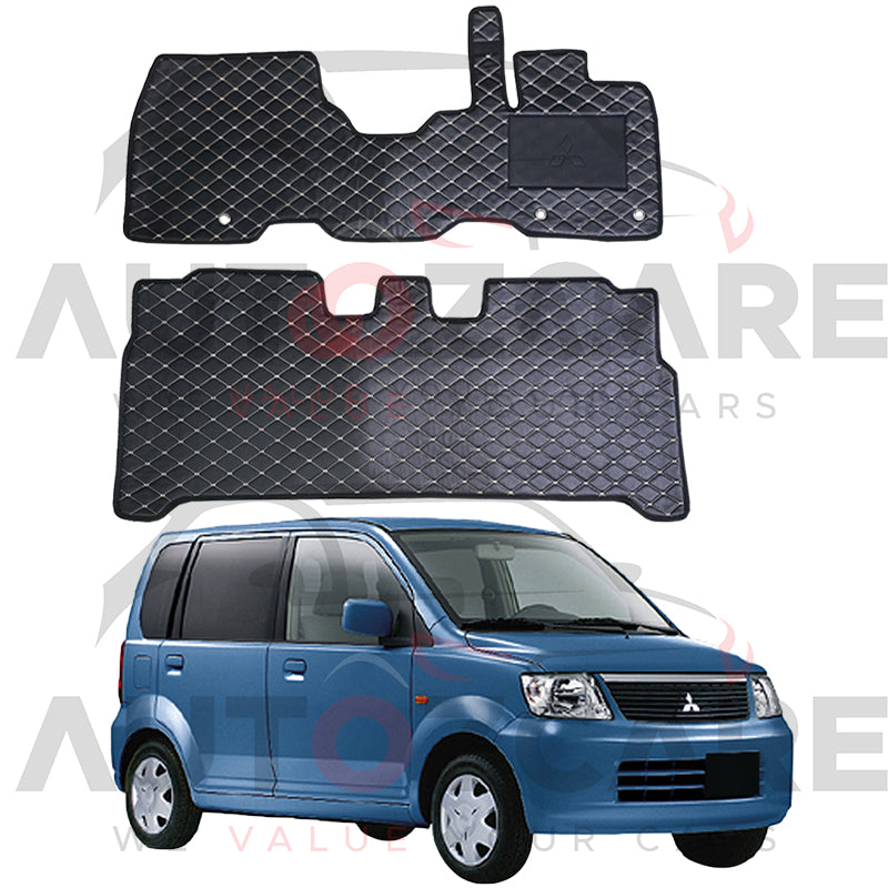 Mitsubishi EK Wagon 7D Floor Mat (Flat Style) 2PCS - Model 2000-2006