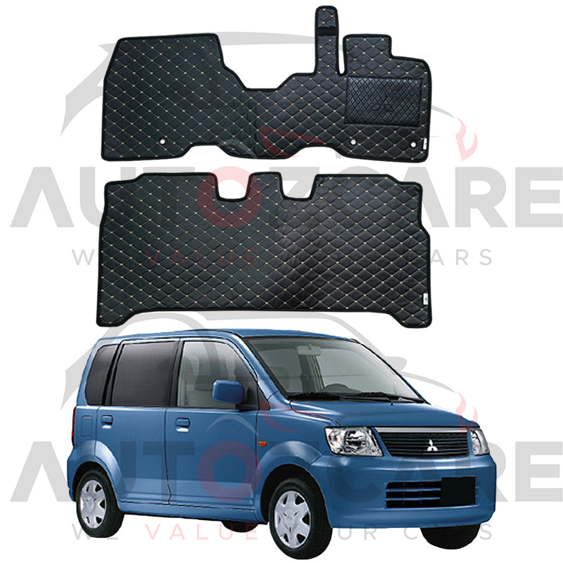 Mitsubishi EK Wagon 7D Floor Mat (Flat Style) 2PCS - Model 2000-2006