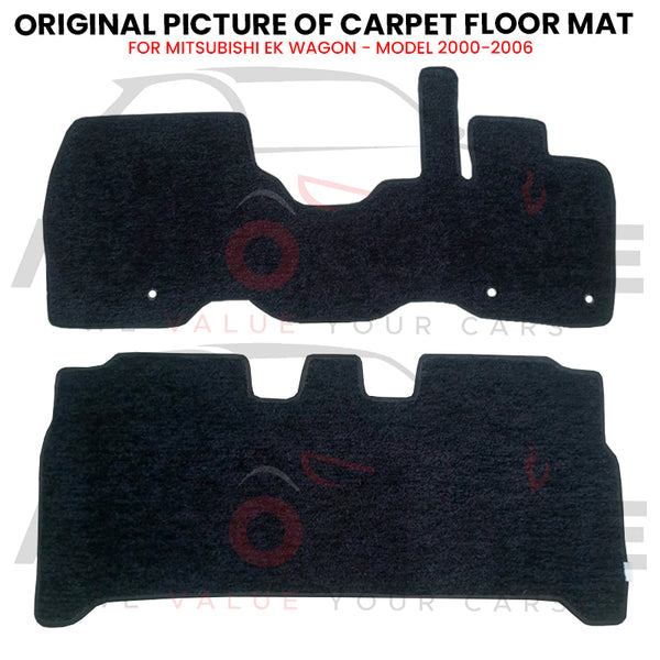 Mitsubishi EK Wagon Fitting Carpet Floor Mat 2PCS - Model 2000-2006
