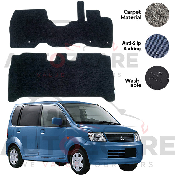 Mitsubishi EK Wagon Fitting Carpet Floor Mat 2PCS - Model 2000-2006