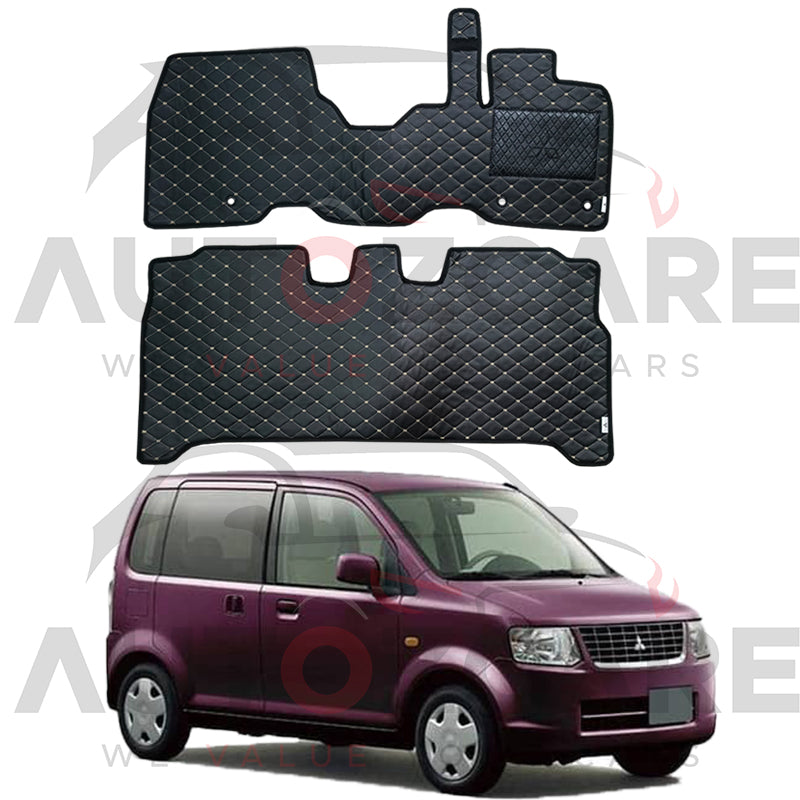 Mitsubishi EK Wagon 7D Floor Mat (Flat Style) 2PCS - Model 2006-2013