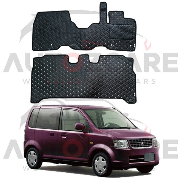 Mitsubishi EK Wagon 7D Floor Mat (Flat Style) 2PCS - Model 2006-2013