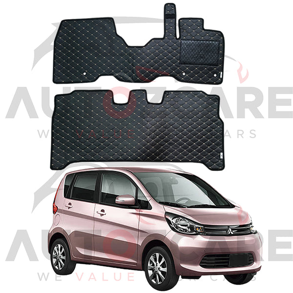 Mitsubishi EK Wagon 7D Floor Mat (Flat Style) 2PCS - Model 2013-2019