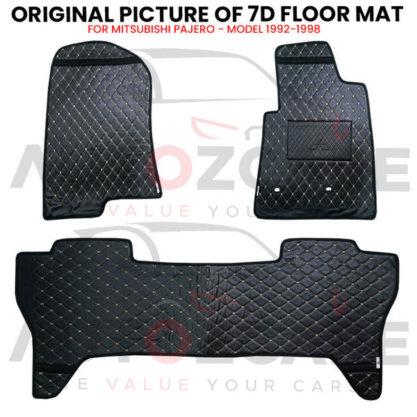 Mitsubishi Pajero 7D Floor Mat (Flat Style) 3PCS - Model 1992-1998