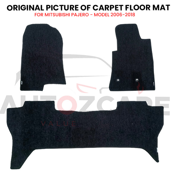 Mitsubishi Pajero Genuine Fitting Carpet Floor Mat 3PCS - Model 2006-2018
