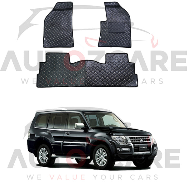 Mitsubishi Pajero 7D Floor Mat ( Flat Style ) 3PCS - Model 2006-2018