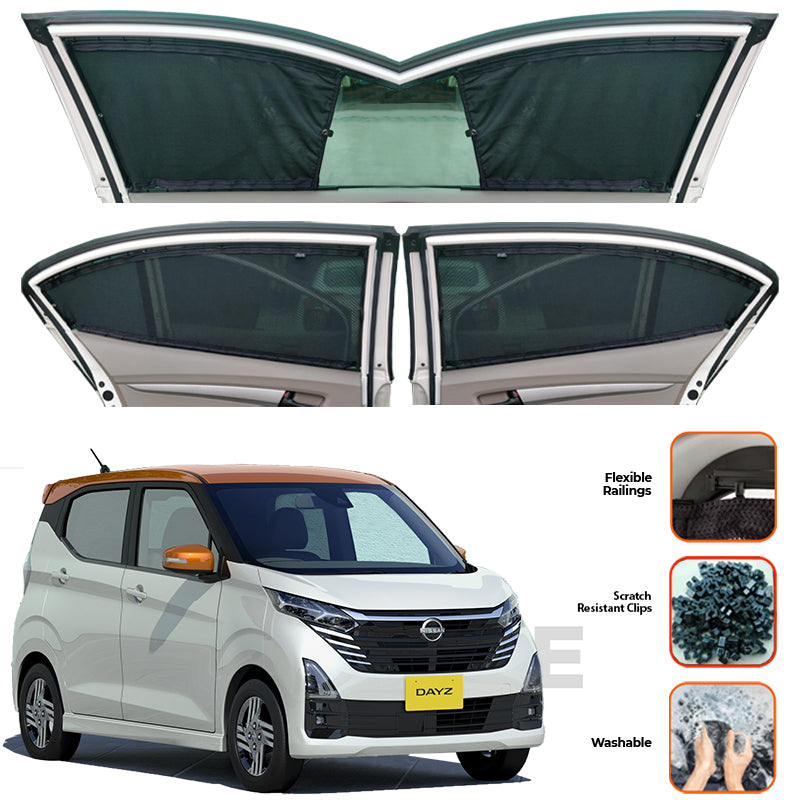 Nissan Dayz Custom Car Sliding Curtains - Model 2020-2025