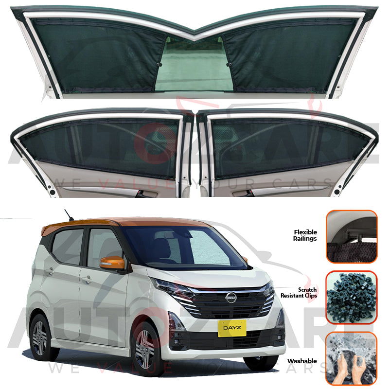 Nissan Dayz Custom Car Sliding Curtains - Model 2020-2025
