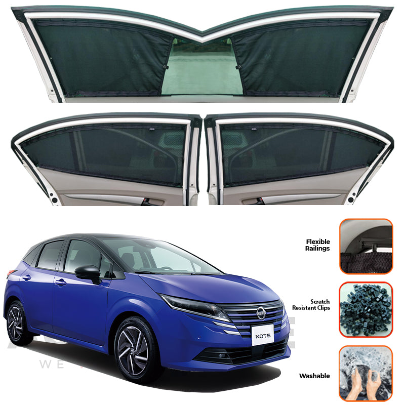 Nissan Note E-Power Custom Car Sliding Curtains - Model 2021-2025