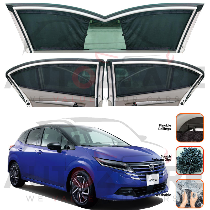 Nissan Note E-Power Custom Car Sliding Curtains - Model 2021-2025