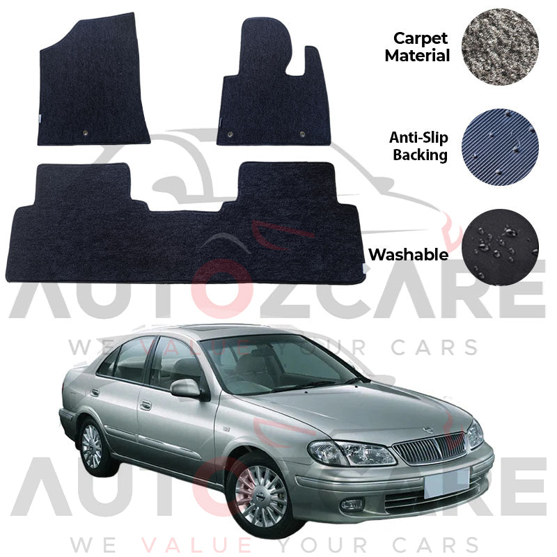 Nissan Sunny Genuine Fitting Carpet Floor Mat 3PCS - Model 2005-2010