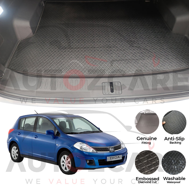 Nissan Tiida China Rexine Custom-Size Trunk Mat - Model 2004-2011