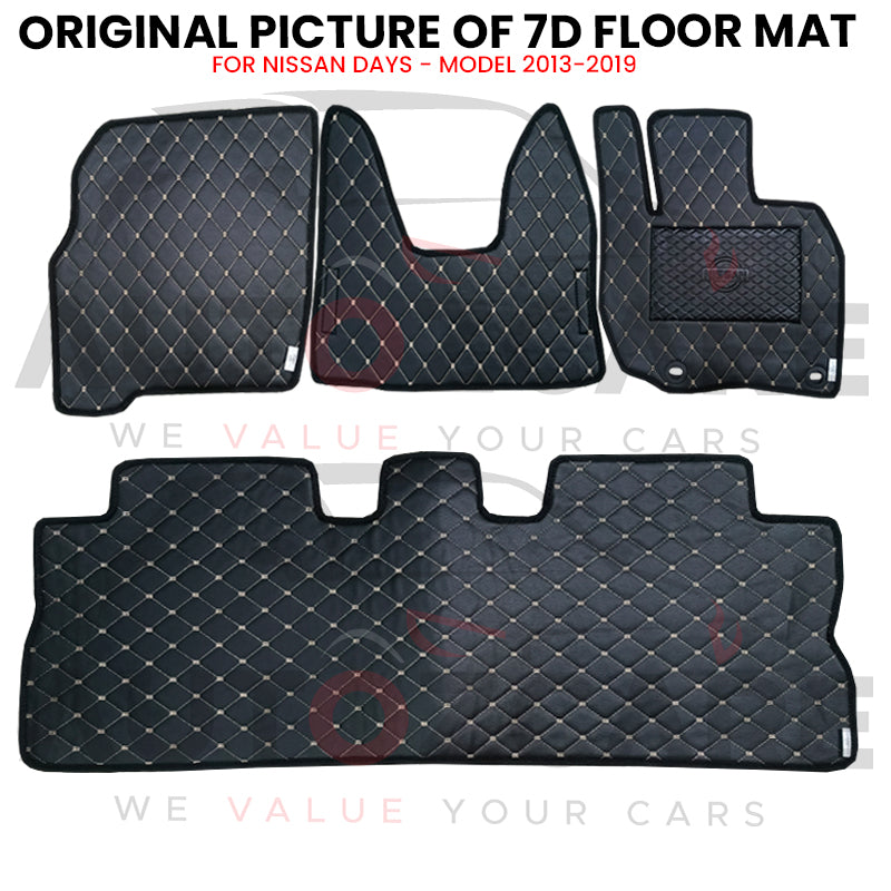 Nissan Dayz 7D Floor Mat (Flat Style) 4PCS - Model 2013-2019