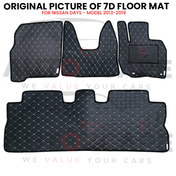 Nissan Dayz 7D Floor Mat (Flat Style) 4PCS - Model 2013-2019