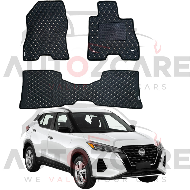 Nissan Kicks 7D Floor Mat ( Flat Style ) 3PCS - Model 2016-2025