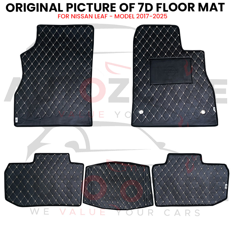 Nissan Leaf 7D Floor Mat ( Flat Style ) 5PCS - Model 2017-2025