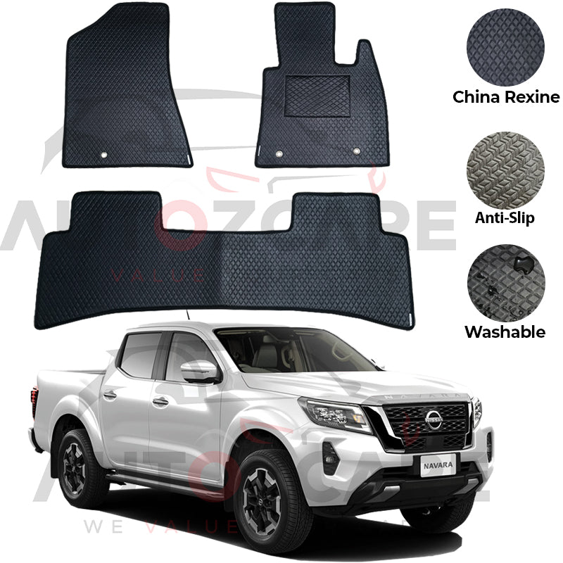 Nissan Navara China Rexine Floor Mat 3PCS - Model 2014-2025