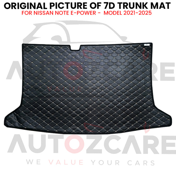 Nissan Note E-Power 7D Custom Car Trunk Mat - Model 2021-2025