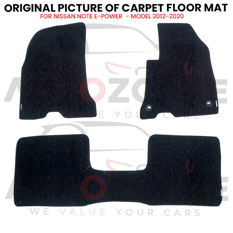 Nissan Note e-Power Genuine Fitting Carpet Floor Mat 3PCS - Model 2012-2020