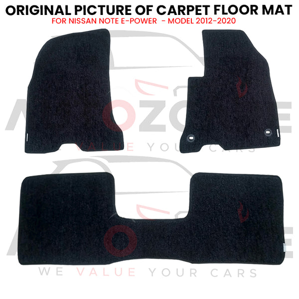 Nissan Note e-Power Genuine Fitting Carpet Floor Mat 3PCS - Model 2012-2020