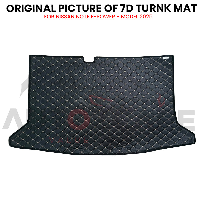 Nissan Note E-Power 7D Custom Car Trunk Mat - Model 2021-2025