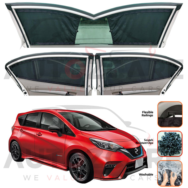 Nissan Note e-Power Custom Car Sliding Curtains - Model 2012-2020