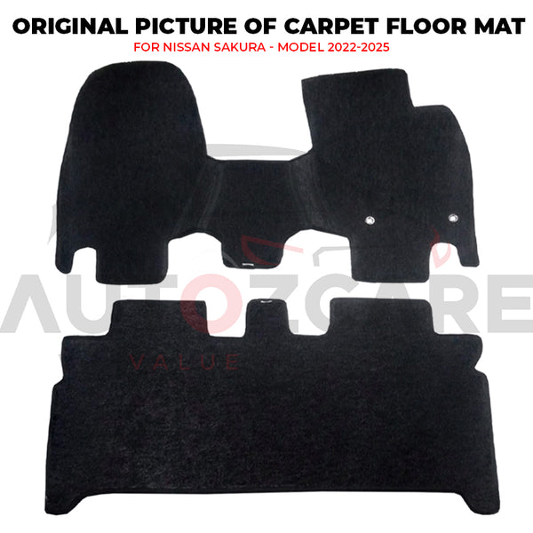 Nissan Sakura Genuine Fitting Carpet Floor Mat 2PCS - Model 2022-2025