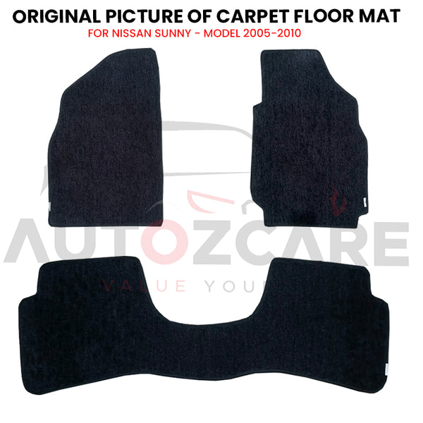 Nissan Sunny Genuine Fitting Carpet Floor Mat 3PCS - Model 2005-2010
