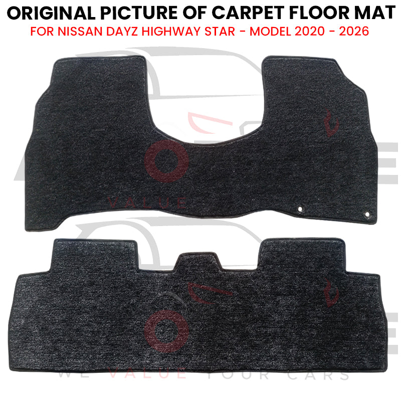 Nissan Dayz Highway Star Genuine Fitting Carpet Floor Mat 2PCS - Model 2020-2026