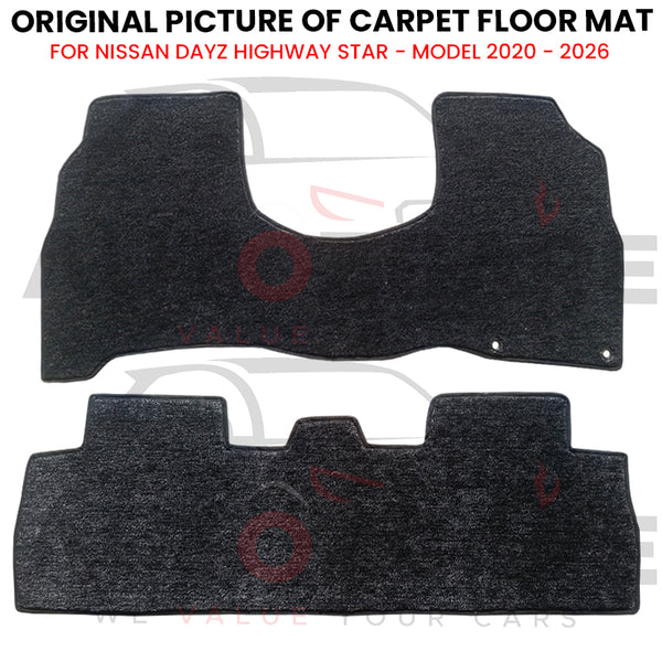 Nissan Dayz Highway Star Genuine Fitting Carpet Floor Mat 2PCS - Model 2020-2026