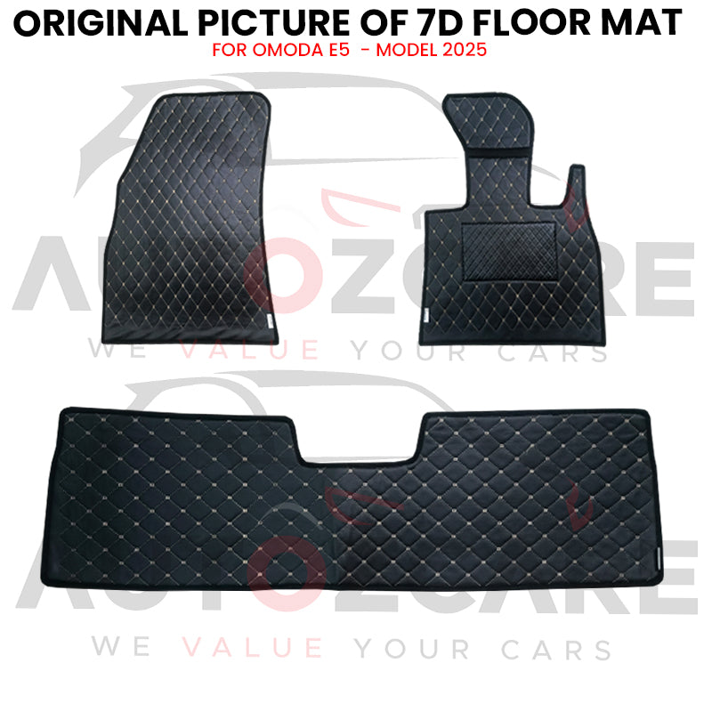 Omoda E5 7D Floor Mat (Flat Style) 3PCS - Model 2025