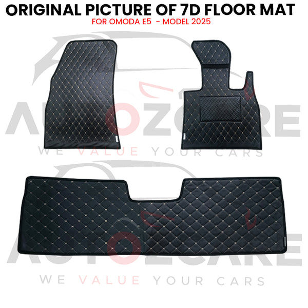 Omoda E5 7D Floor Mat (Flat Style) 3PCS - Model 2025