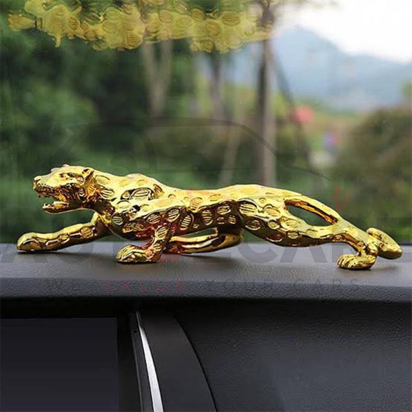 Panther for Car Dashboard Decoration | Golden Tiger Leopard Ornaments Animal Cheetah for Auto Interi