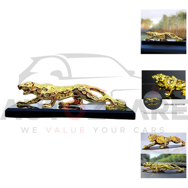 Panther for Car Dashboard Decoration | Golden Tiger Leopard Ornaments Animal Cheetah for Auto Interi